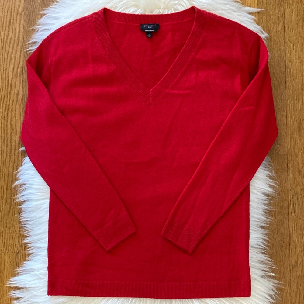 NWOT Talbots Pure Cashmere V-Neck Sweater